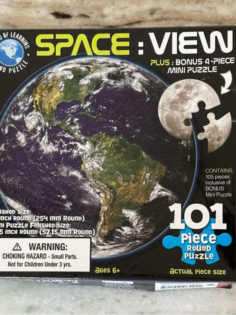 Space View Puzzle - World of Learning Round 101 Piece Puzzle